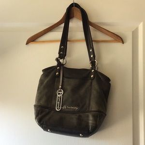 B Makowsky Worn Black Handbag